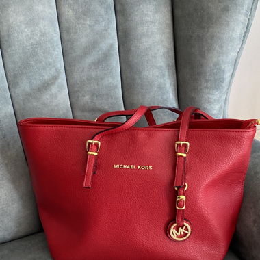 Sac rouge cabas petit format imitation cuir