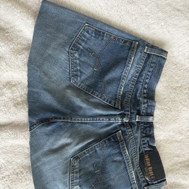 Vintage Indian rags denim mini skirt 