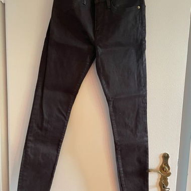 Jean skinny enduit Frame brun chocolat foncé