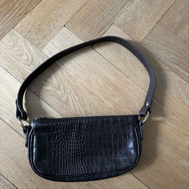 Sac Baguette Marron Effet Croco