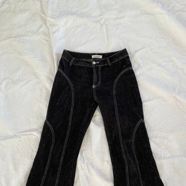 Contrast Stich Low-waist 90s JEANS 