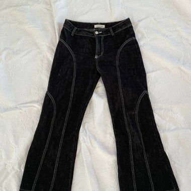 Contrast Stich Low-waist 90s JEANS 