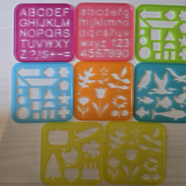 Set di 8 stencil colorati 
