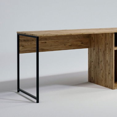 Doppelter Holzschreibtisch