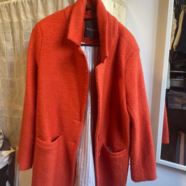Cappotto in lana rosso