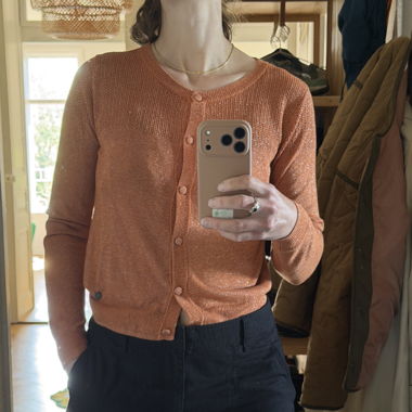 Orange Button Cardigan