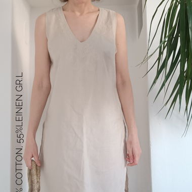 Bluse aus Leinen Sorbet L