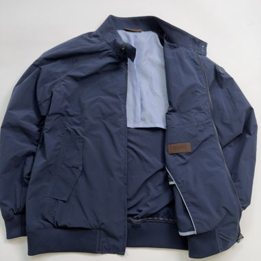 Giacca bomber da golf blu navy di Fusaro Antonio