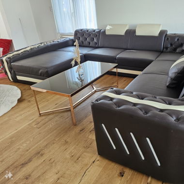 Sofa Wohnlandschaft Kunstleder