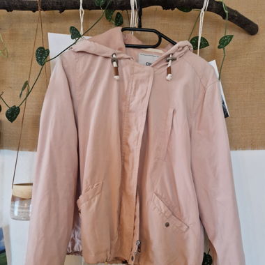 ONLY Übergangsjacke, rosa mit Kapuze