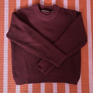 Maglione lavorato a maglia bordeaux
