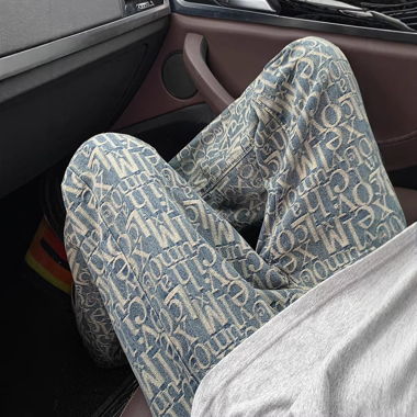 Printed Denim Jeans
