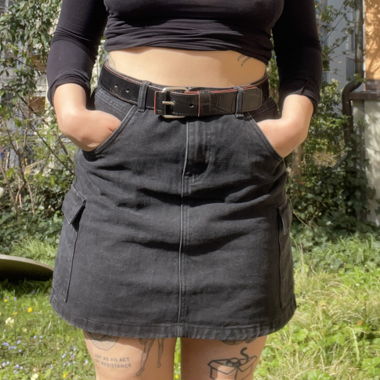 Black Denim Skirt by Vero Moda