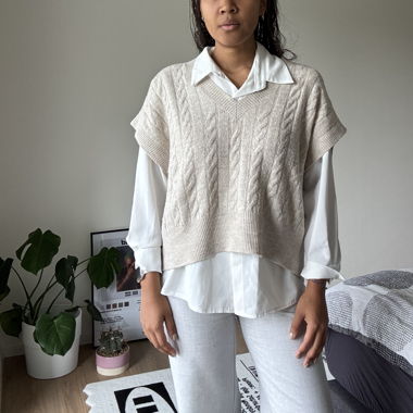 Trendiger Strickweste in Beige
