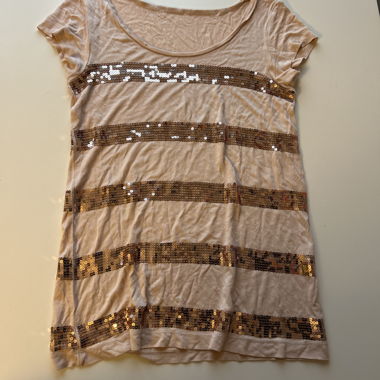 2010s Rose striped sequin shirt 