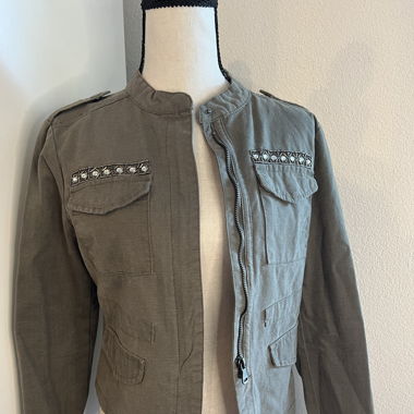 Khaki Fabric Jacket – Size S