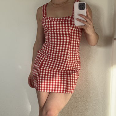 Zara Kleid, Gingham, Karomuster in S