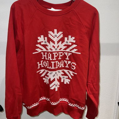 Maglione di Natale rosso H&M «Happy Holidays»