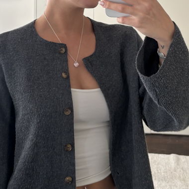 Graue Strickjacke Zara