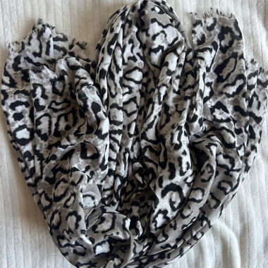 Grand foulard imprimé léopard