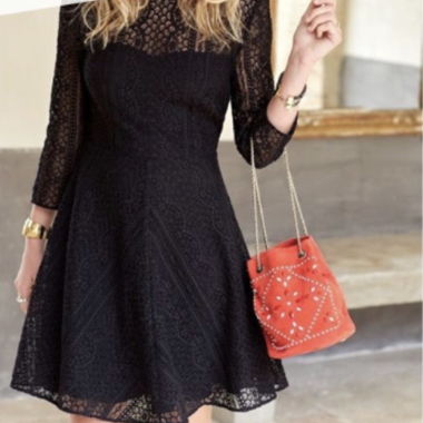 Sézane Black Lace Kleid