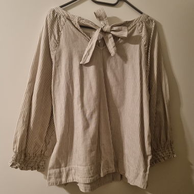 3/4 Ärmel Bluse, gestreift