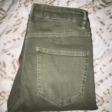Jeans skinny vita alta verde