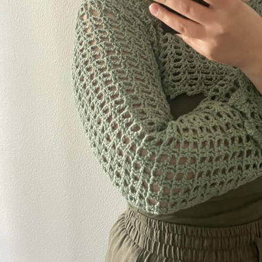 Crochet Mesh Shrug
