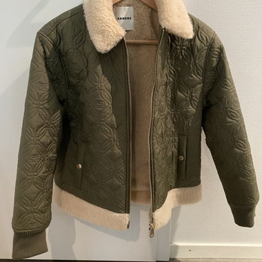 Sandro faux fur coat 
