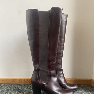 Braune echt Leder Stiefel