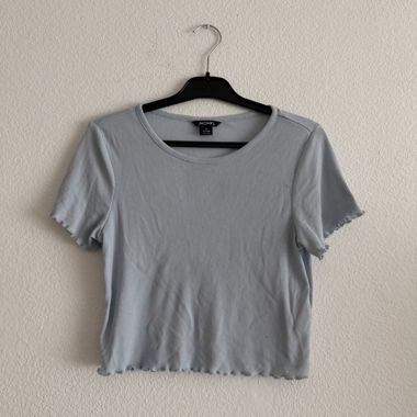 Monki Ribbed Short-Sleeve T-Shirt