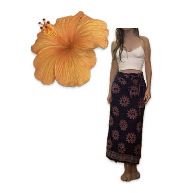 Wrap skirt with sun