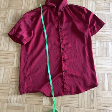 Camicia satinata bordeaux