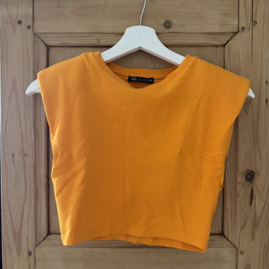 Zara Orange ärmelloses Top