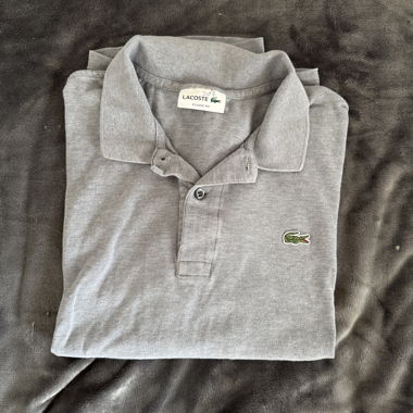 Polo Lacoste gris - M/L