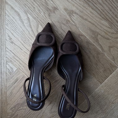 Brown Slingback High Heels