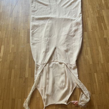 Ivory Satin Long Dress