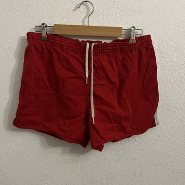 Red sports shorts