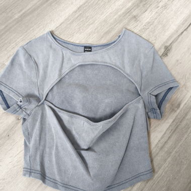 Top corto blu SHEIN