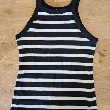 Black and white striped tank top