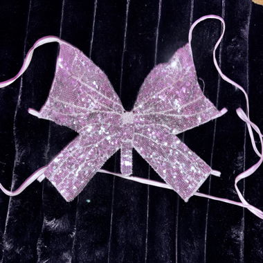 Y2k butterfly-shaped sequin top