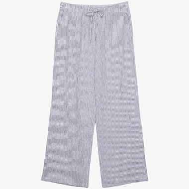 Pantalon en lin Stradivarius à rayures