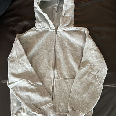 Grey zip-up jacket