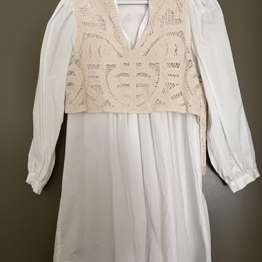 Hemdkleid mit Strickweste
