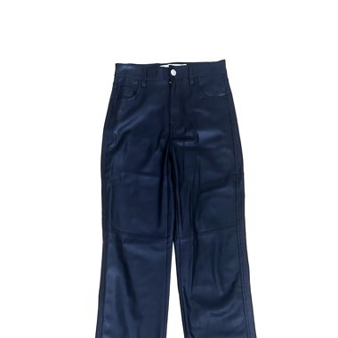 Faux leather black trousers