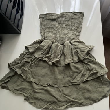 Olive Green Ruffle Dress