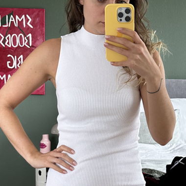 White wool dress XS