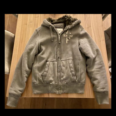 Hoodie à fermeture éclair gris
