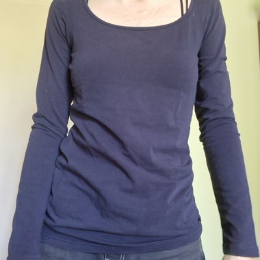 Navy Long Sleeve Top
