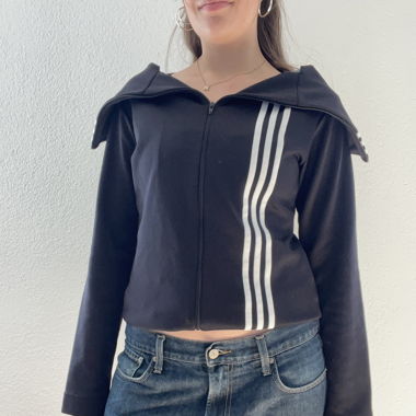Felpa Adidas nera con zip